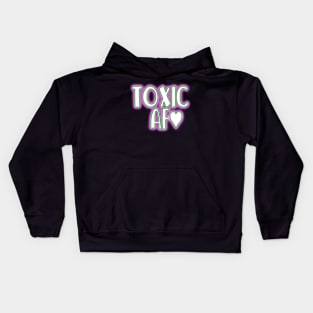 Copy of Toxic AF pretty green and pink radioactive slime Kids Hoodie